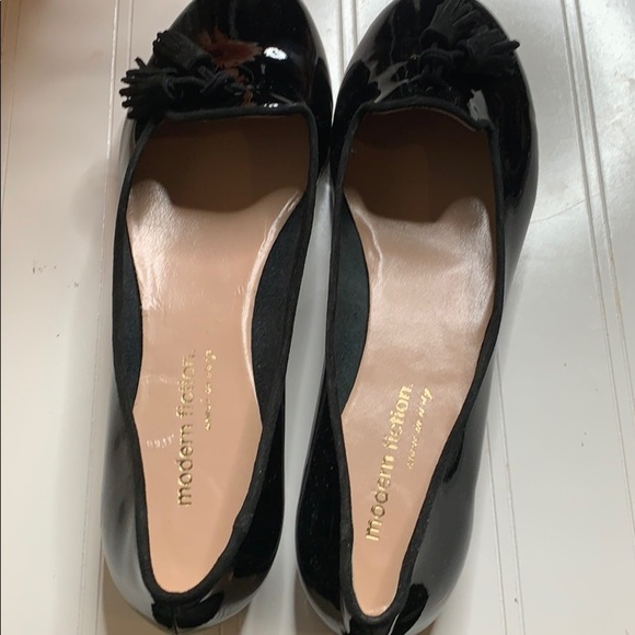 Modern Fiction Patent Leather Ballet Flats - Sz 40. BFL0558B - Picture 5 of 11